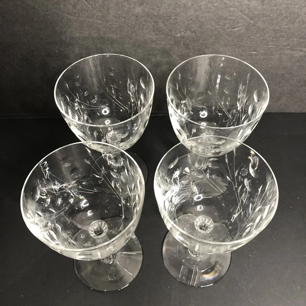 4 Fostoria SPINET Water Glasses 6 1/4